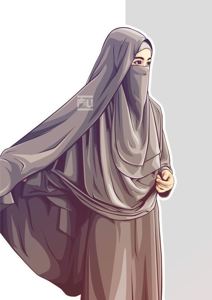 Detail Gambar Animasi Muslimah Cantik Gambar Animasi Muslimah Bercadar Nomer 19