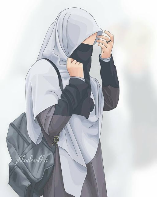 Detail Gambar Animasi Muslimah Cantik Gambar Animasi Muslimah Bercadar Nomer 6