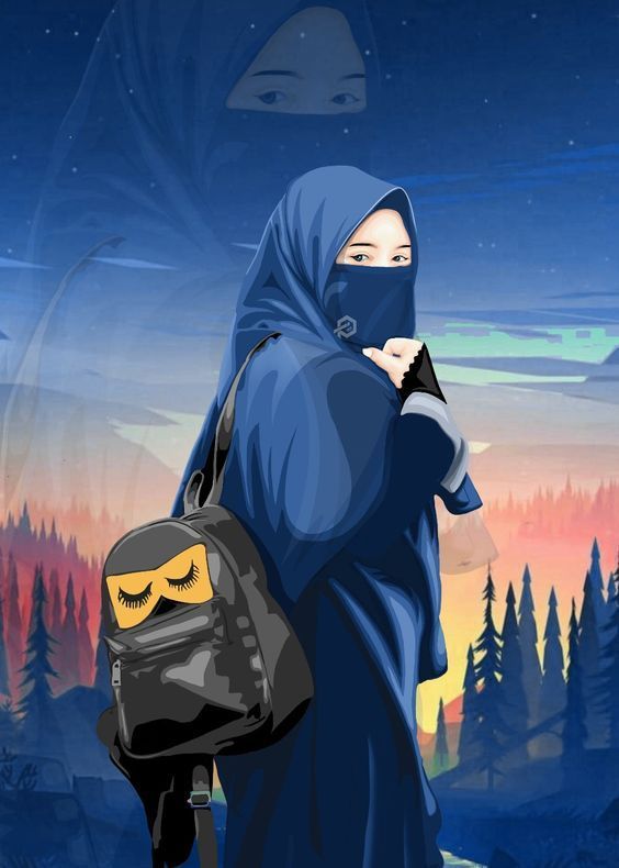 Detail Gambar Animasi Muslimah Cantik Gambar Animasi Muslimah Bercadar Nomer 7