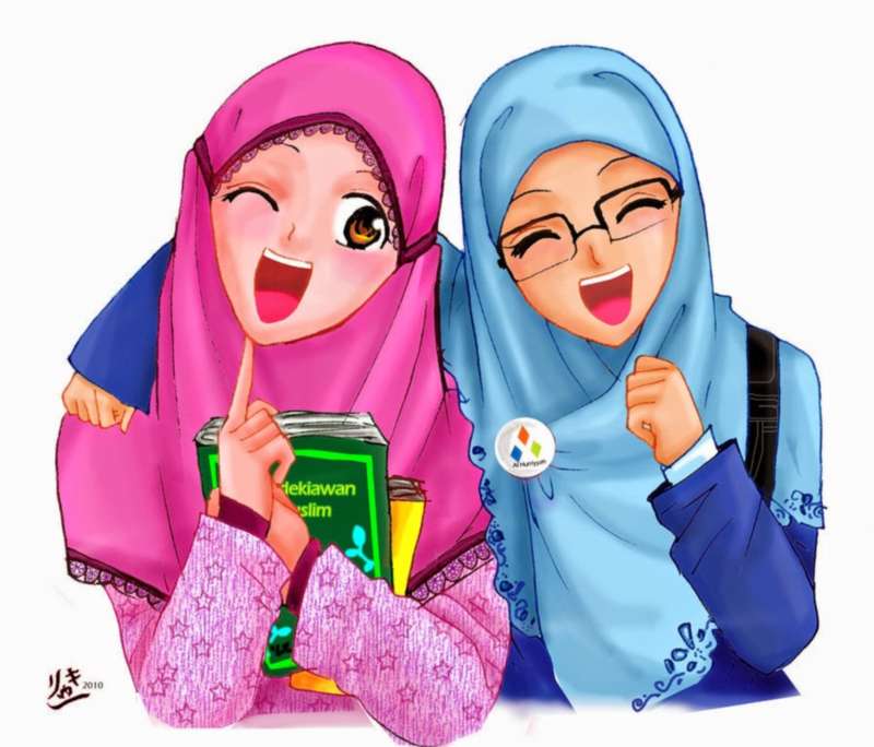 Detail Gambar Animasi Muslimah Cantik Gambar Animasi Muslimah Pelajar Nomer 21