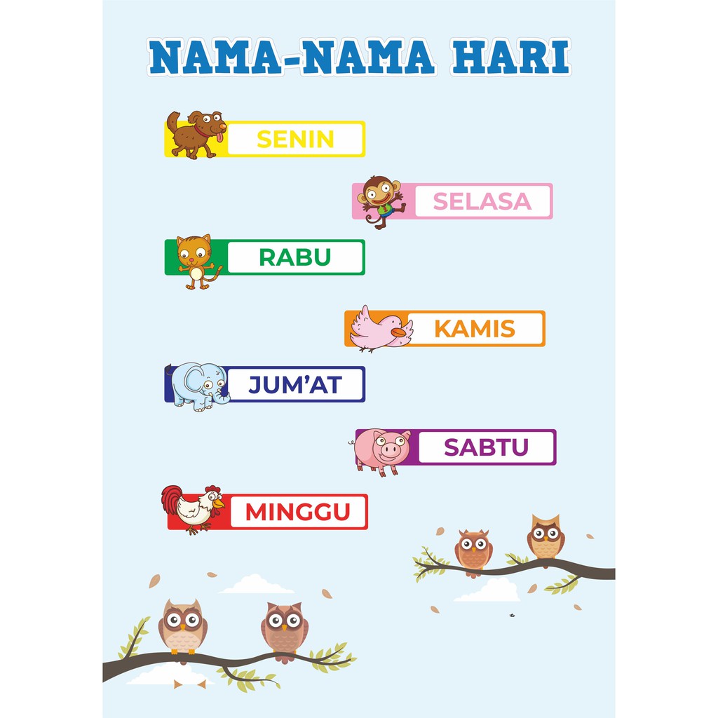 Gambar Animasi Nama Hari - KibrisPDR