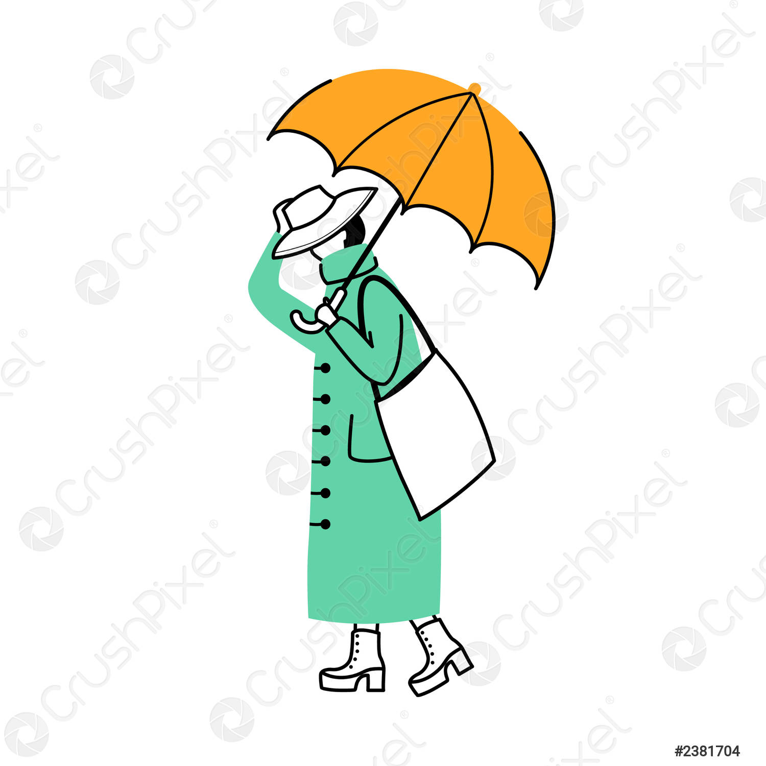 Detail Gambar Animasi Orang Pake Payung Nomer 29