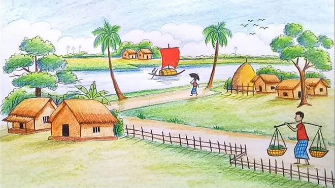 Detail Gambar Animasi Pemandangan Desa Nomer 45