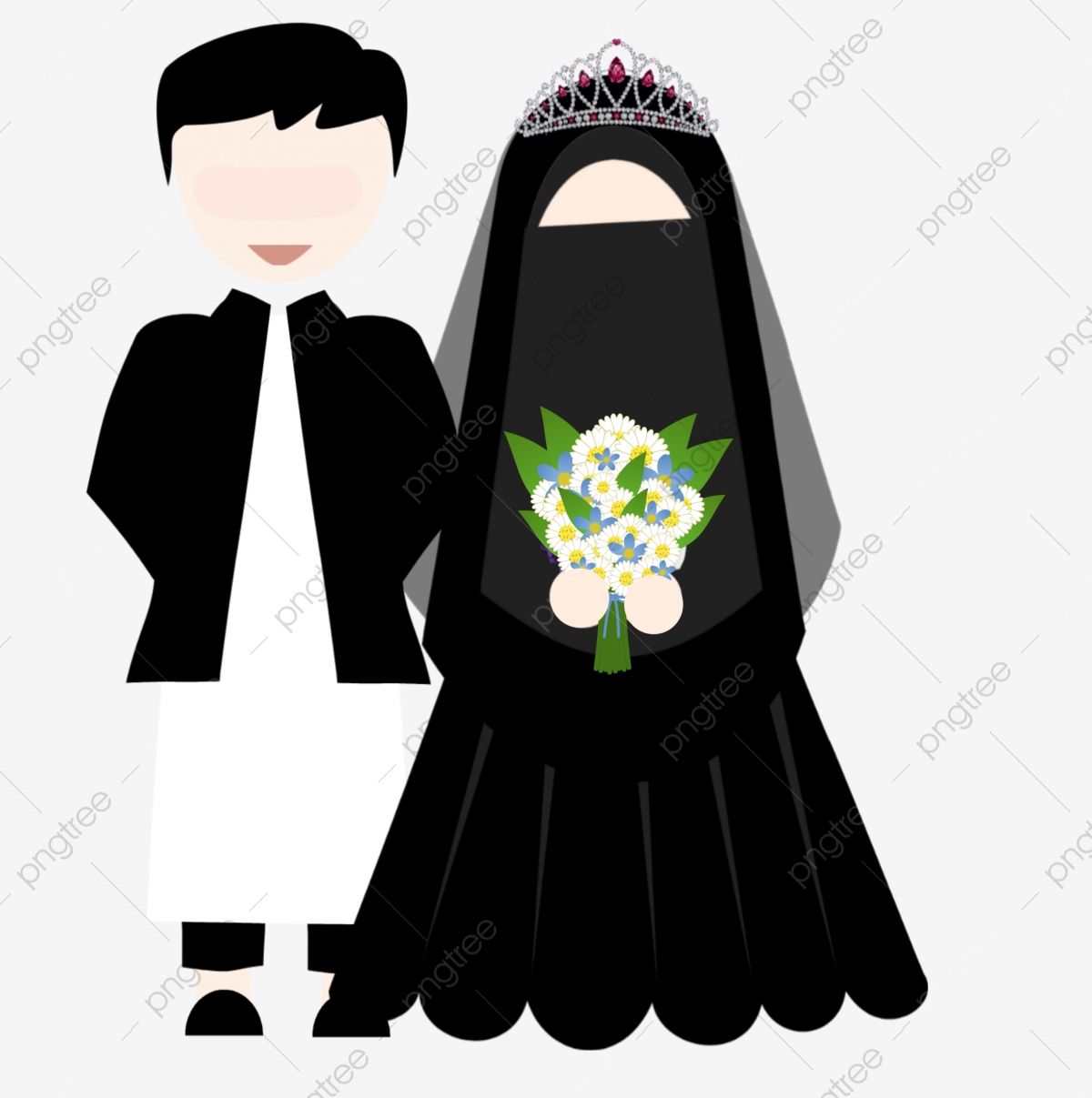 Detail Gambar Animasi Pengantin Muslimah Nomer 3