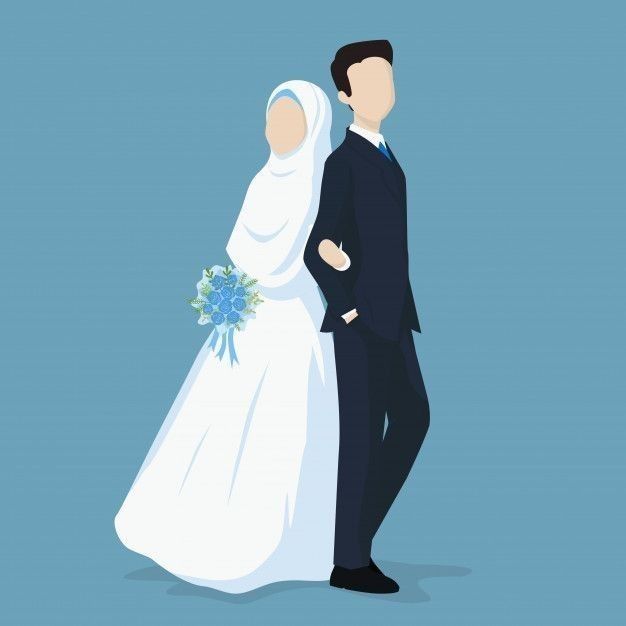 Detail Gambar Animasi Pengantin Muslimah Nomer 7