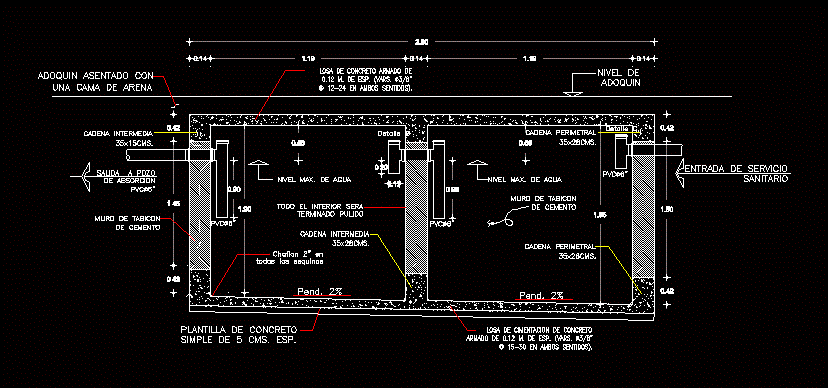 Detail Gambar Auto Cad Untuk Detail Septic Tank Nomer 13