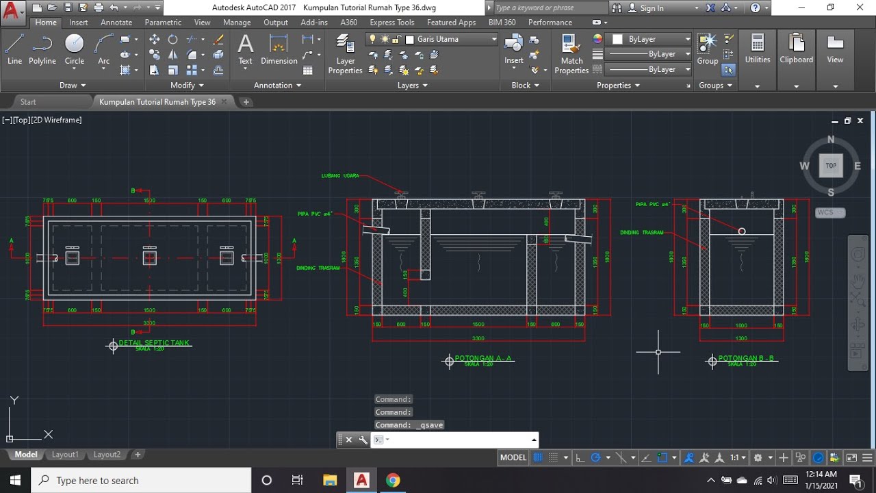 Detail Gambar Auto Cad Untuk Detail Septic Tank Nomer 22