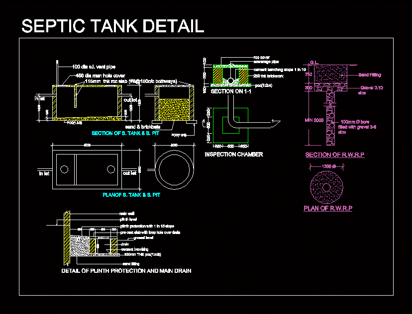 Detail Gambar Auto Cad Untuk Detail Septic Tank Nomer 25