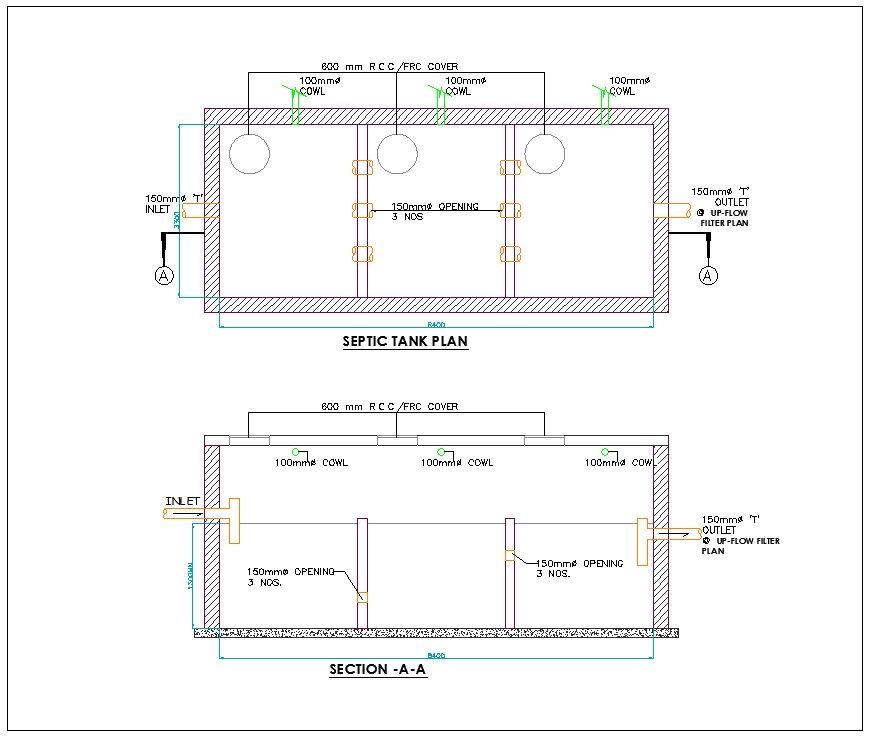 Detail Gambar Auto Cad Untuk Detail Septic Tank Nomer 26