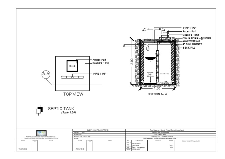 Detail Gambar Autocad Saptitank Dari Buis Beton Nomer 3