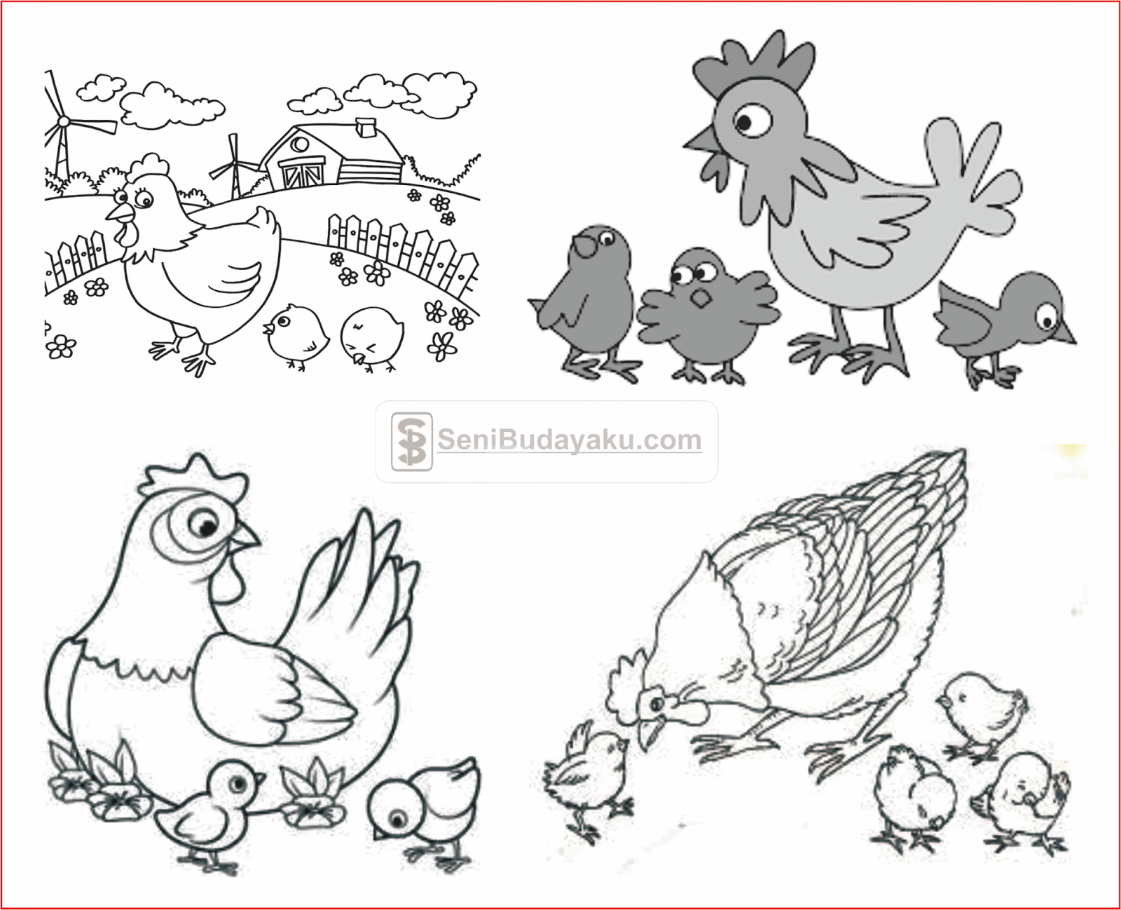 Detail Gambar Ayam Untuk Mewarna Nomer 37
