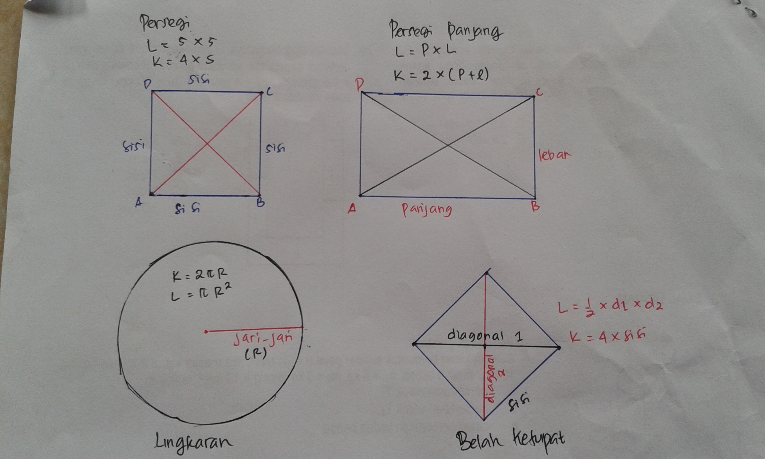 Detail Gambar Bangun Datar Beserta Rumusnya Nomer 12