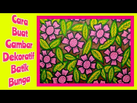 Download Gambar Batik Bunga Mudah Untuk Anak Sd Nomer 12