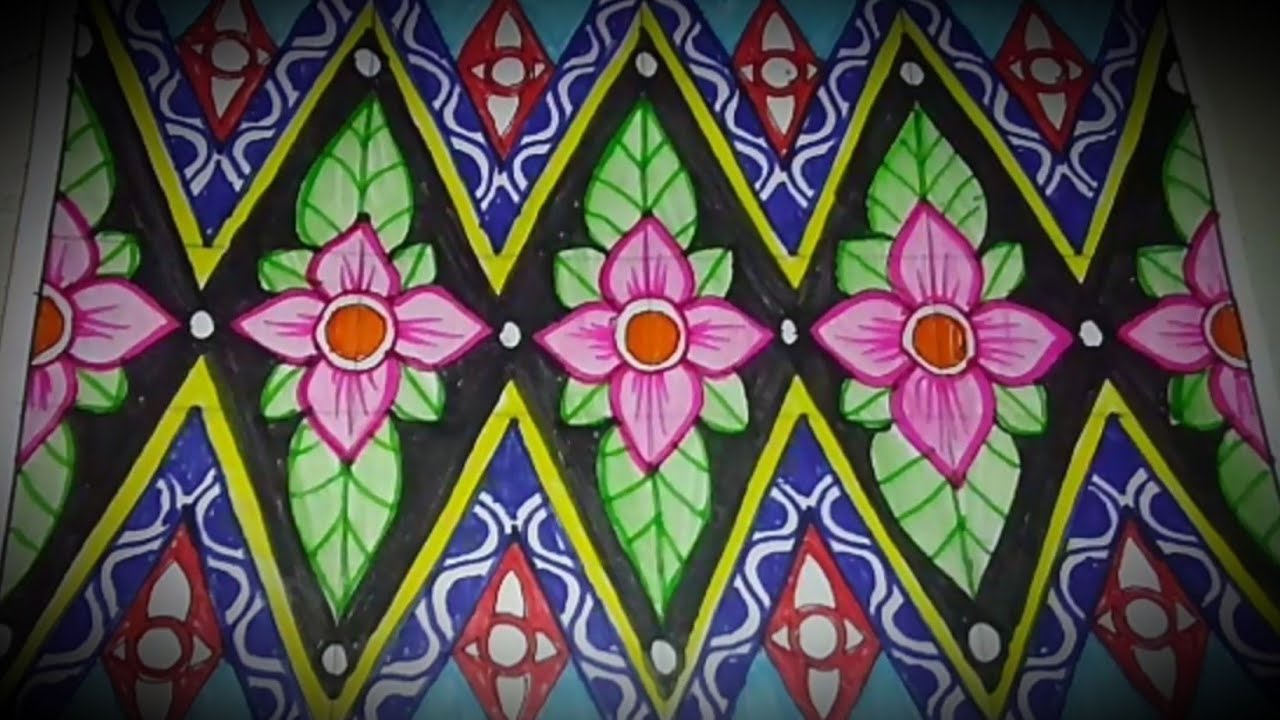 Detail Gambar Batik Bunga Untuk Diwarnai Nomer 22