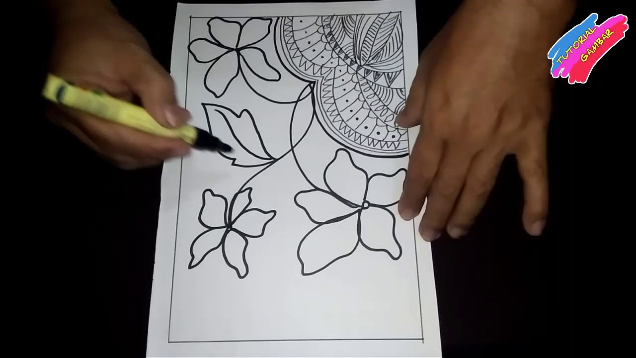 Detail Gambar Batik Bunga Yang Mudah Digambar Di Buku Gambar Nomer 30