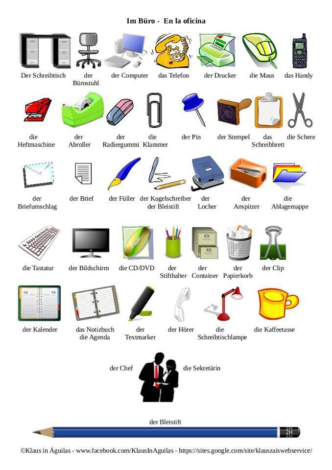 Detail Gambar Benda Sekolah Dalam Bahasa Jerman Beserta Artikelnya Nomer 4