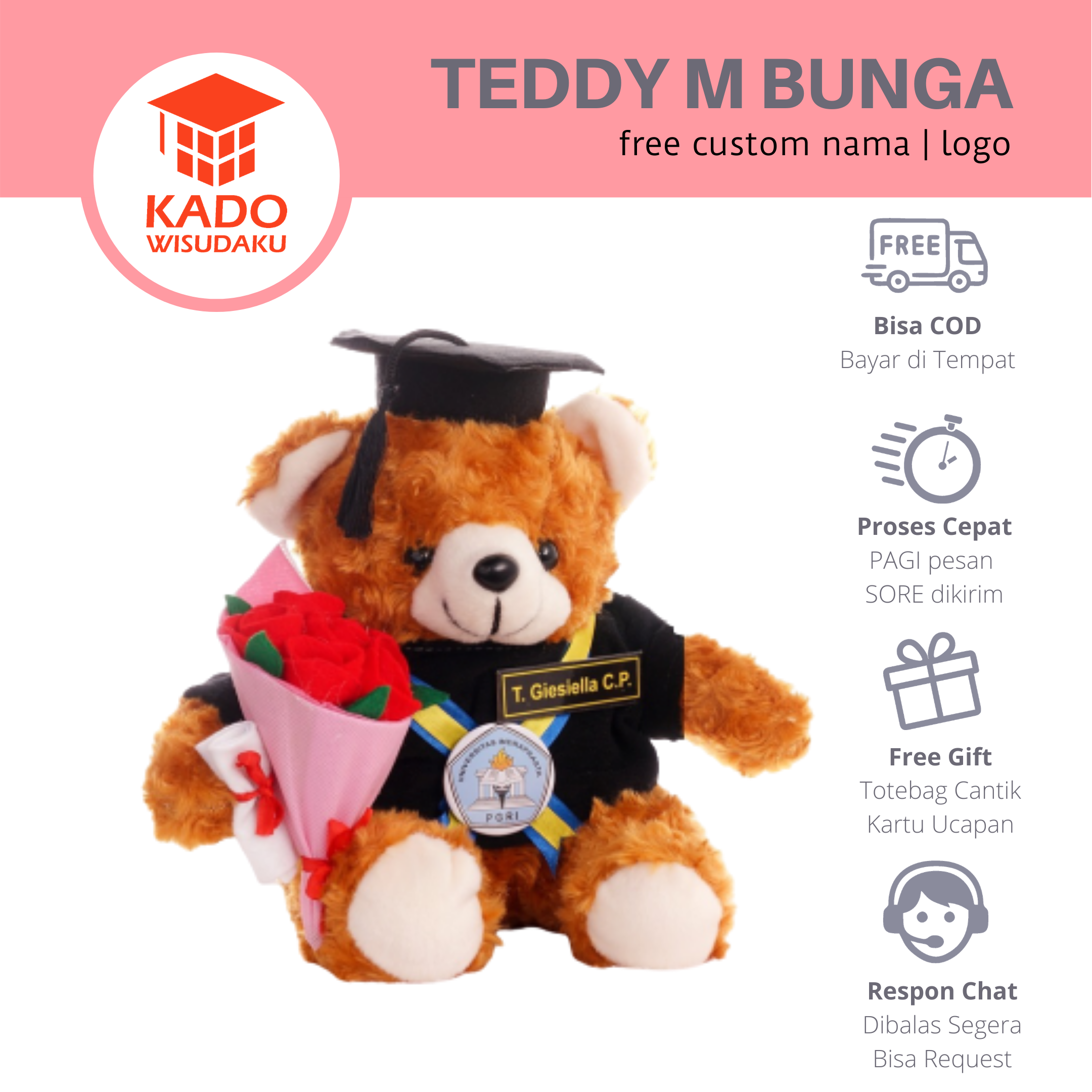 Detail Gambar Boneka Sedang Memegang Bunga Nomer 2