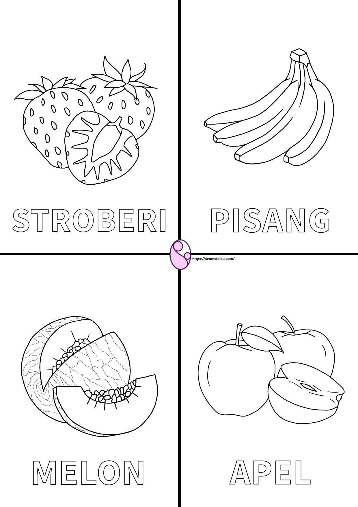 Detail Gambar Buah Apel Untuk Diwarnai Nomer 24