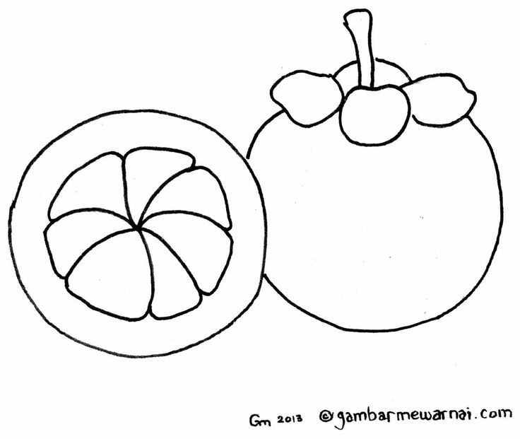 Detail Gambar Buah Hitam Putih Untuk Diwarnai Nomer 42