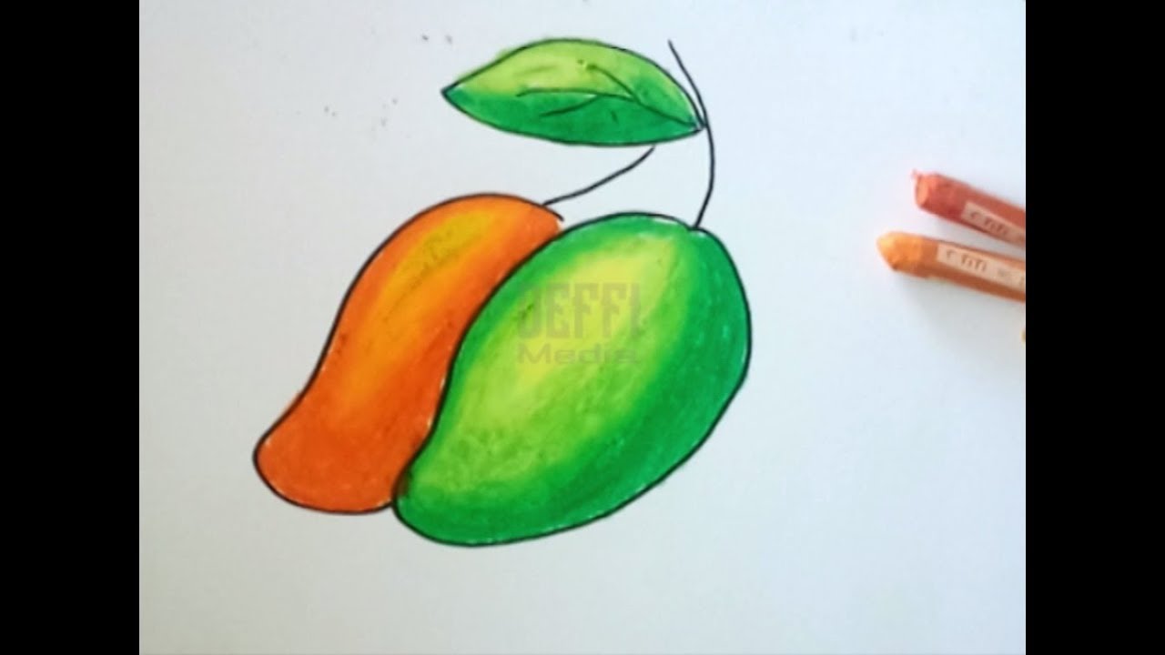 Detail Gambar Buah Mangga Untuk Di Warnai Nomer 10