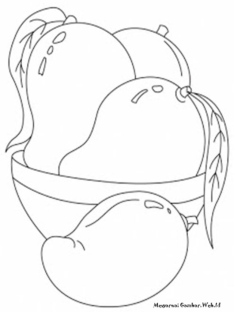 Detail Gambar Buah Mangga Untuk Di Warnai Nomer 28
