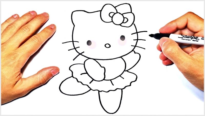 Detail Gambar Buat Menggambar Cartoon Hello Kitty Nomer 17