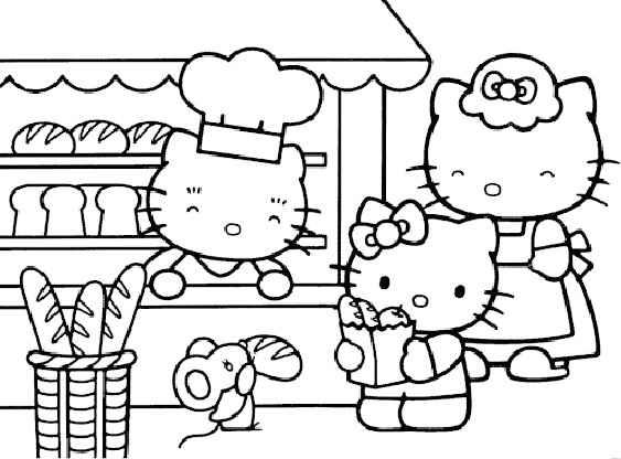 Detail Gambar Buat Menggambar Cartoon Hello Kitty Nomer 20