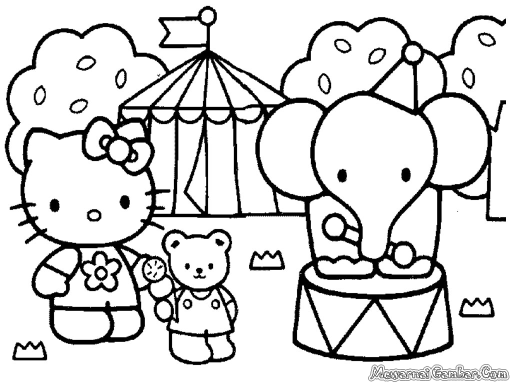 Detail Gambar Buat Menggambar Cartoon Hello Kitty Nomer 39