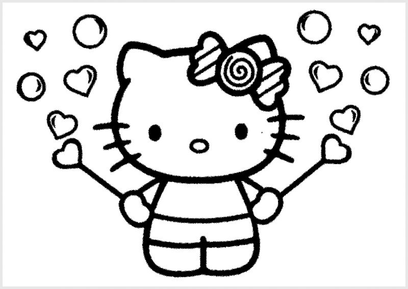 Detail Gambar Buat Menggambar Cartoon Hello Kitty Nomer 40