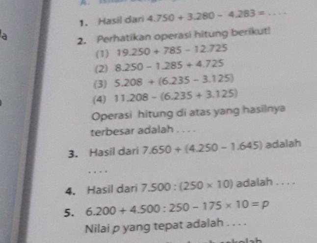 Detail Gambar Buku Matematika Kelas 6 Nomer 17