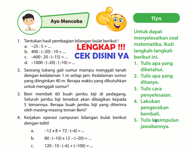 Detail Gambar Buku Matematika Kelas 6 Nomer 33