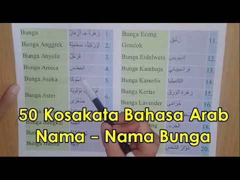 Detail Gambar Bunga Dalam Bahasa Arab Nomer 5