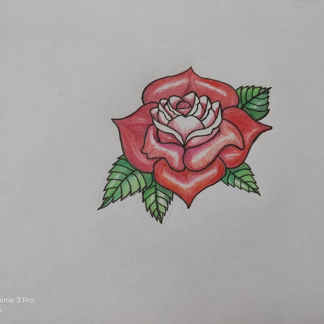 Detail Gambar Bunga Mawar No 1 Di Atas Ini Merupakan Tahapan Menggambar Nomer 7
