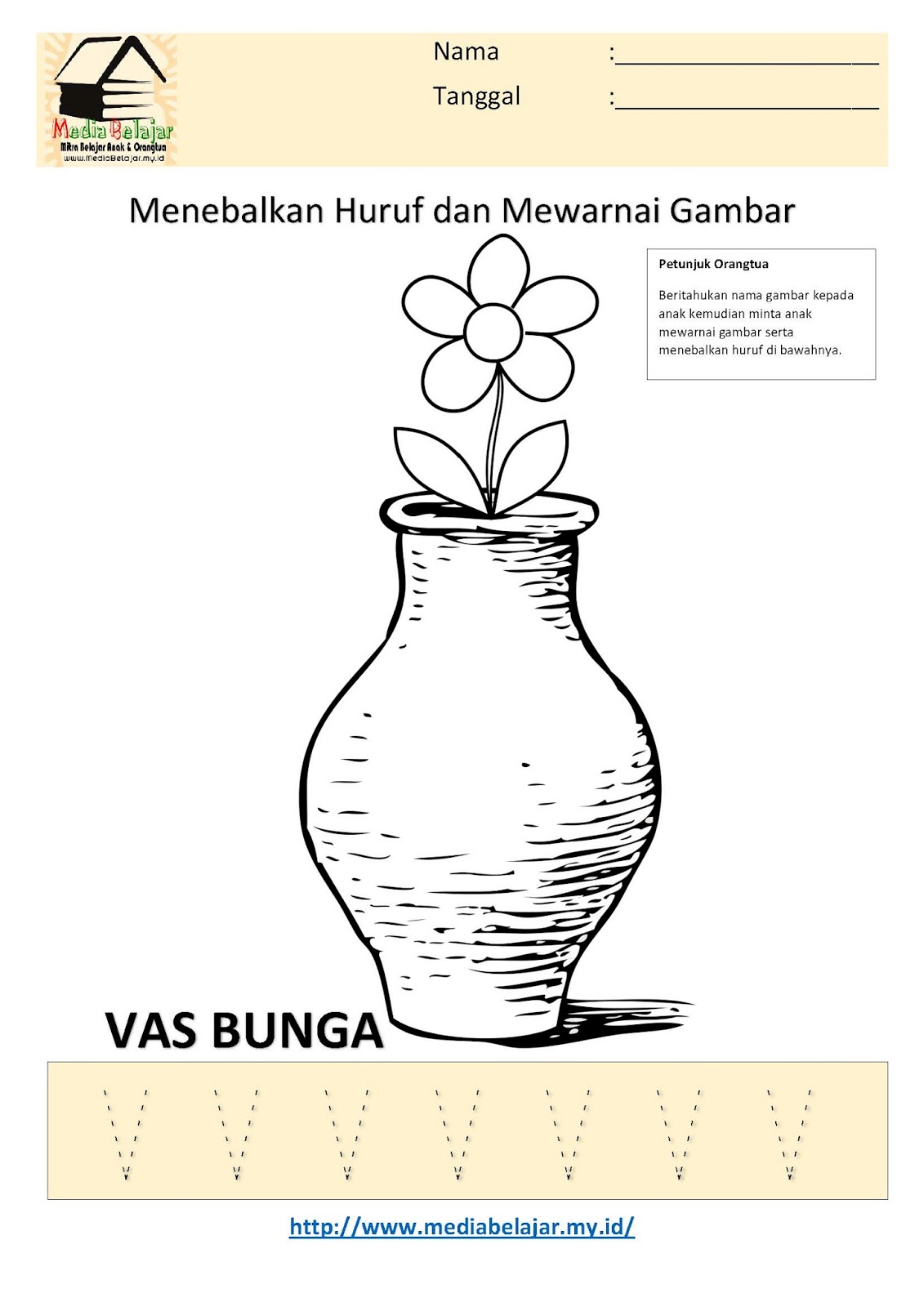 Detail Gambar Bunga Untuk Belajar Mewarnai Nomer 40