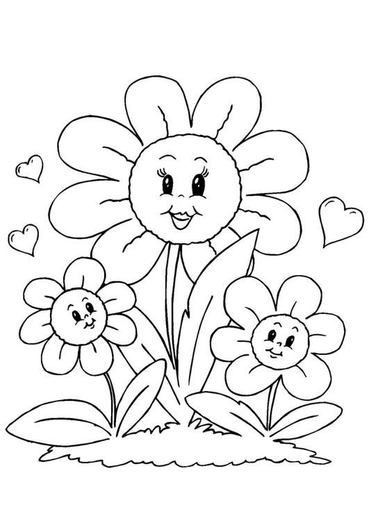 Detail Gambar Bunga Untuk Diwarnai Anak Paud Nomer 31
