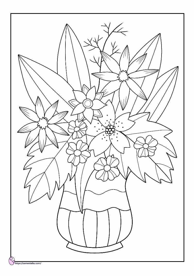 Detail Gambar Bunga Untuk Mewarnai Anak Sd Nomer 18