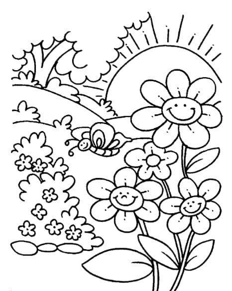 Detail Gambar Bunga Yang Mudah Untuk Anak Tk Nomer 40