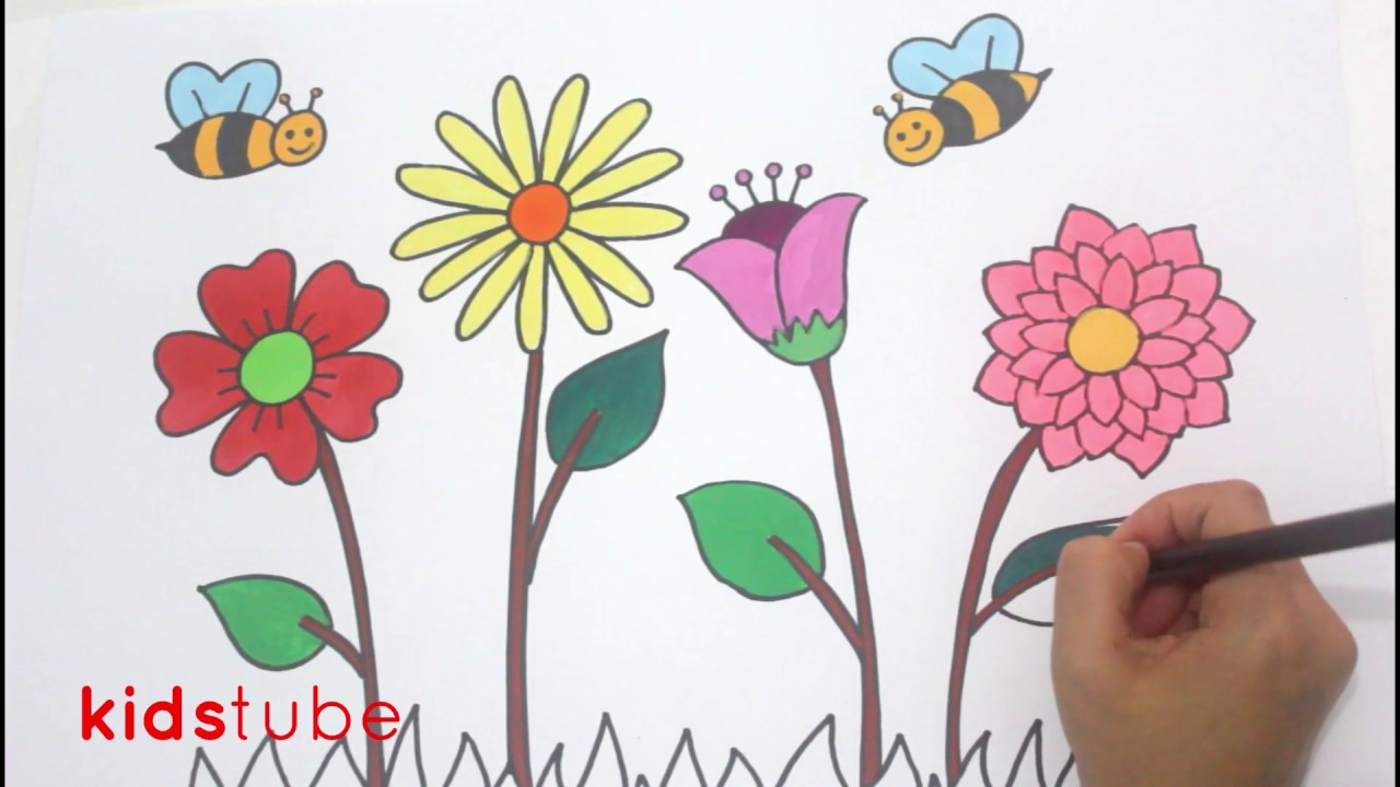 Detail Gambar Bunga Yang Mudah Untuk Anak Tk Nomer 9