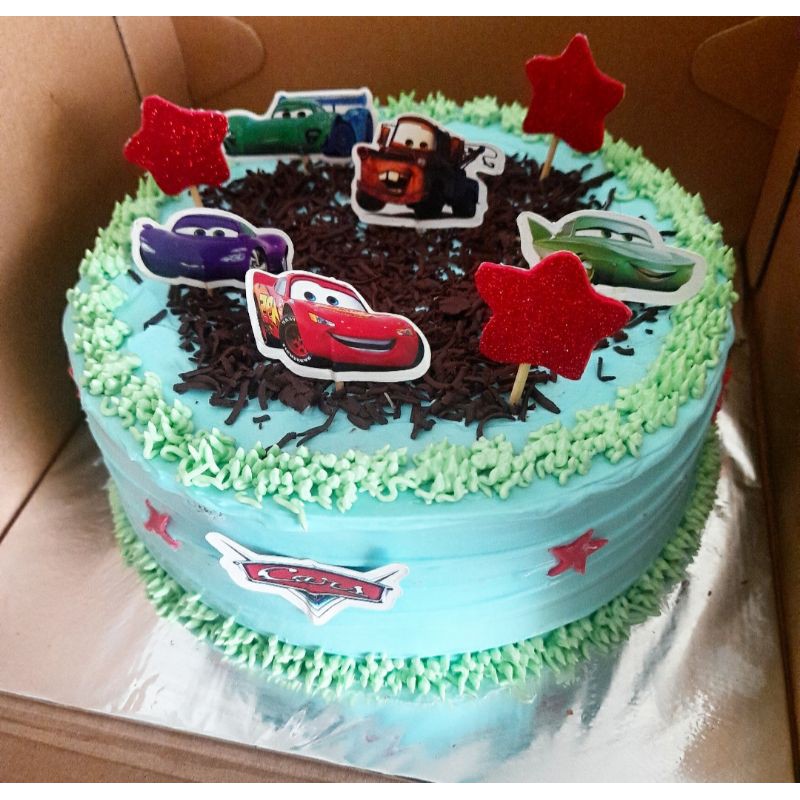 Detail Gambar Cake Mobil Cars Buttercream Nomer 32