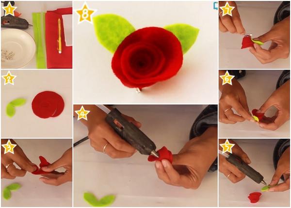 Detail Gambar Cara Membuat Bunga Mawar Dari Kain Flanel Nomer 14