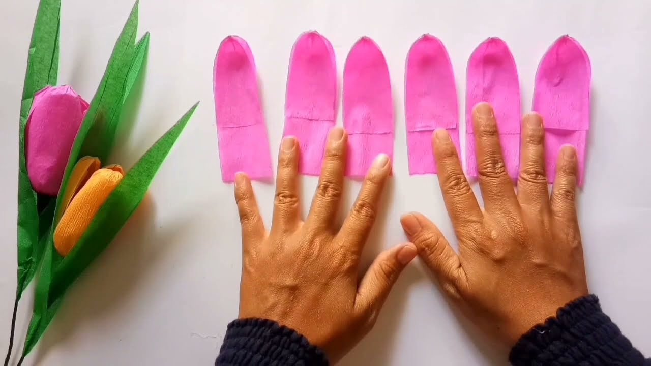 Gambar Cara Membuat Bunga Tulip Dari Kertas Krep - KibrisPDR