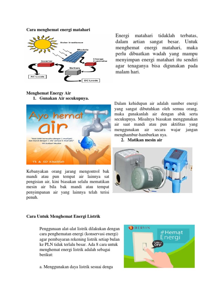 Detail Gambar Cara Menghemat Energi Nomer 30