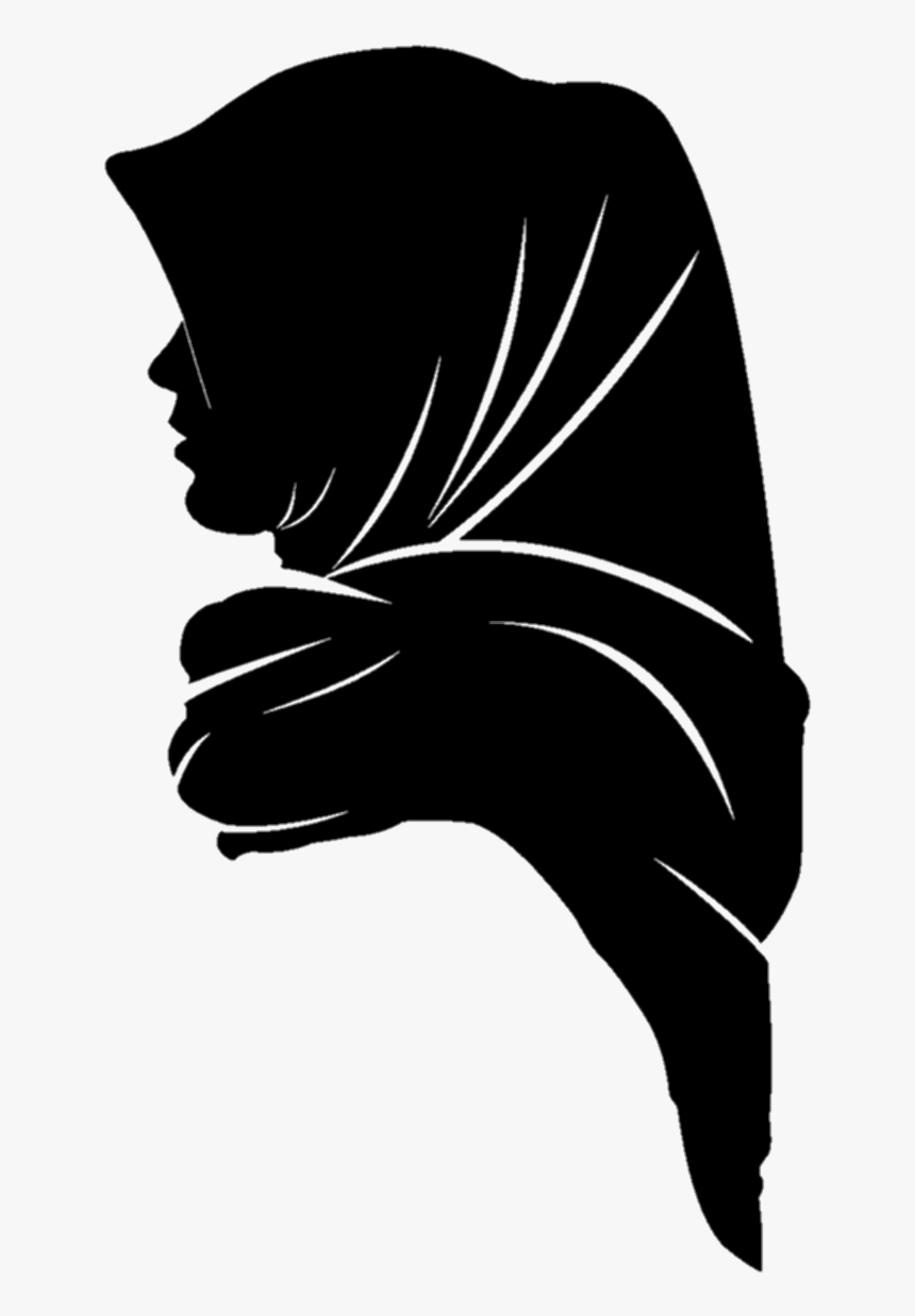 Gambar Cewek Berhijab Vektor Hitam Putih - KibrisPDR