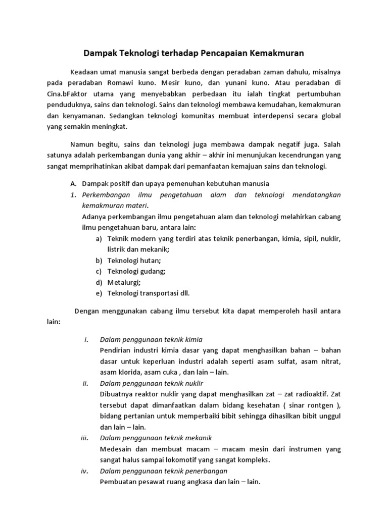 Detail Gambar Dampak Teknologi Ipa Terhadap Kebutuhan Manusia Nomer 14