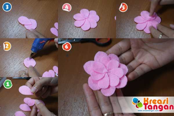 Detail Gambar Dan Cara Membuat Bunga Dari Kain Flanel Nomer 6