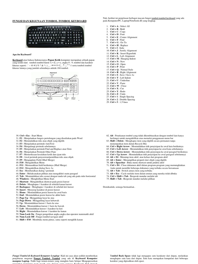 Detail Gambar Dan Fungsi Keyboard Komputer Nomer 50