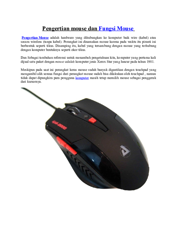 Detail Gambar Dan Fungsi Mouse Nomer 8