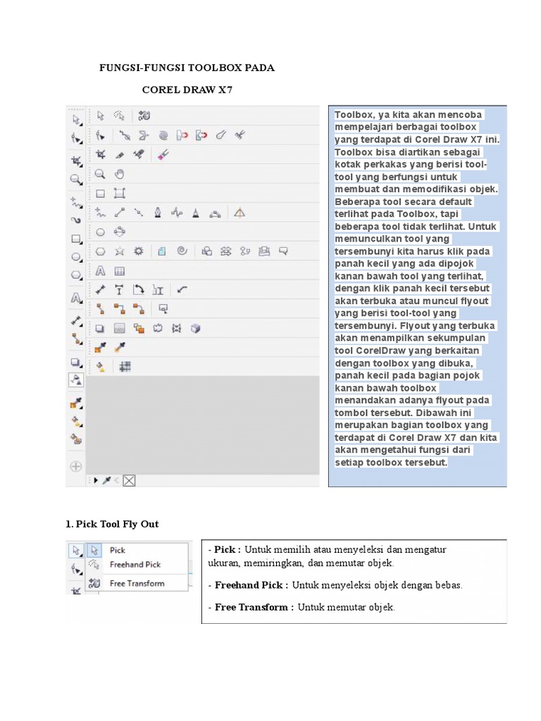 Detail Gambar Dan Fungsi Toolbox Pada Corel Draw Nomer 10