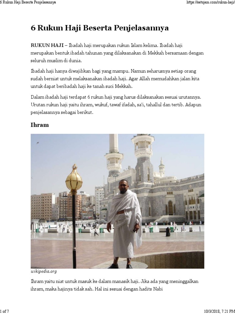 Detail Gambar Dan Penjelasan Rukun Haji Nomer 48