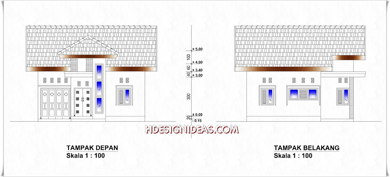 Detail Gambar Denah Rumah Beserta Tampak Depan Gambar Detail Pondasi Rumah Nomer 4